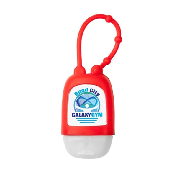 1oz Hand Sanitizer Gel in Silicon Case w/ Strap
