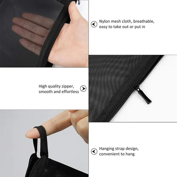 9 1/2"*2 4/5" Mesh Cosmetics Make up Bag With Zipper Colsure