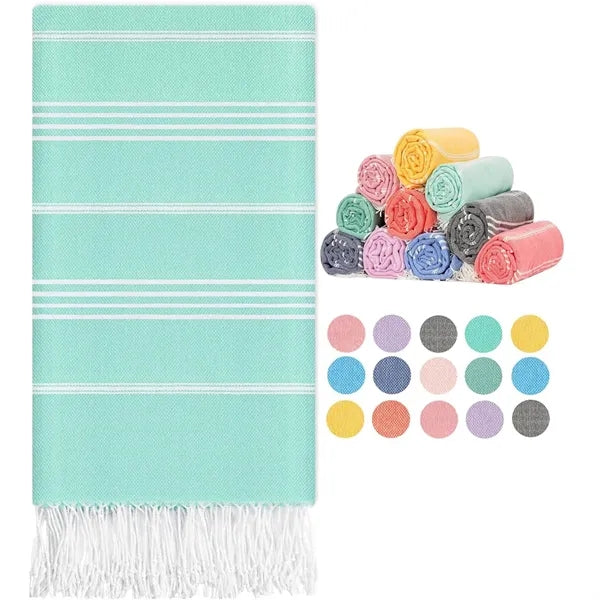 Turkish Beach Towel Oversized 39x71 100% Cotton