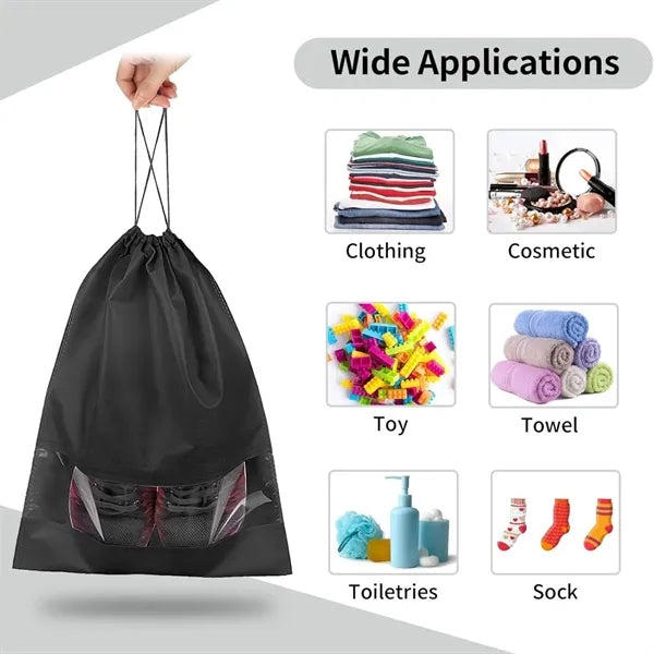 Portable Travel Non-woven Shoe Drawstring Bags