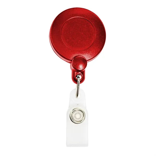 Retractable Round Corner Strap Badge Reel Holder w/Belt Clip