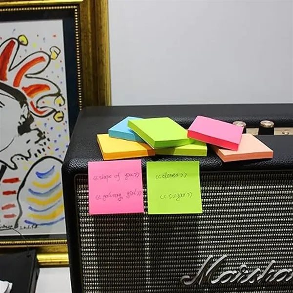 Ticky Notes Bright Colored Super Self Sticky Pads