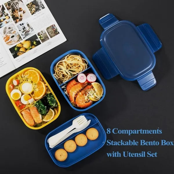 Large Capacity Lunch Box with Utensil Set