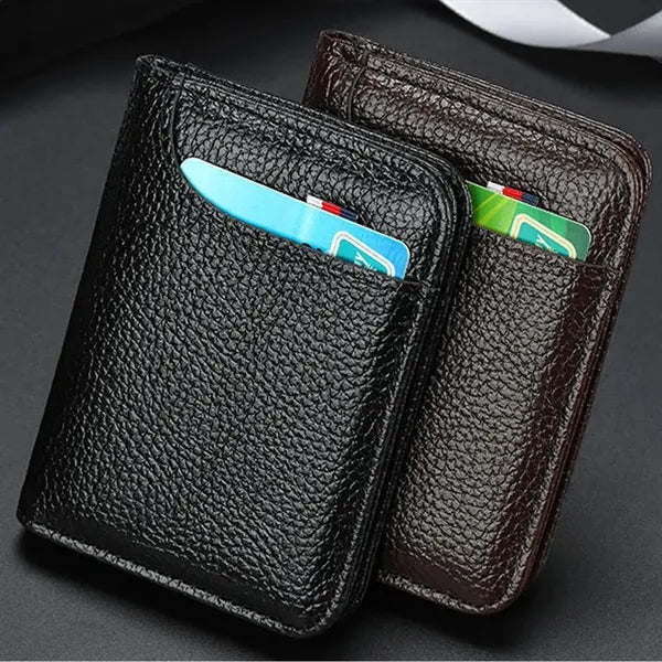 Larger Capacity Bifold Leather Slim Minimalist Wallet
