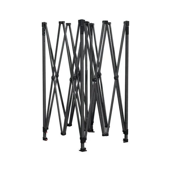 10'X10' Steel Frame Tent Kit W/ Full Back & 2 Half Side Wall