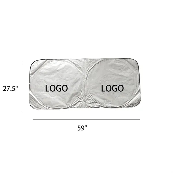 Foldable Car Double Ring Sunshade With Small Bag