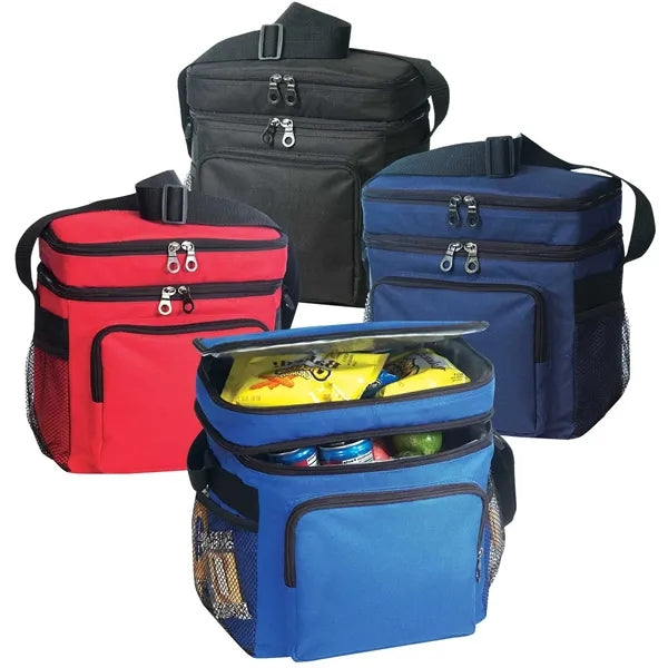 Insulated Lunch Cooler Bag w/ Pockets & Shoulder Strap
