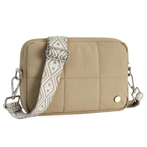 Quilted Crossbody Bag with Adjustable Strap