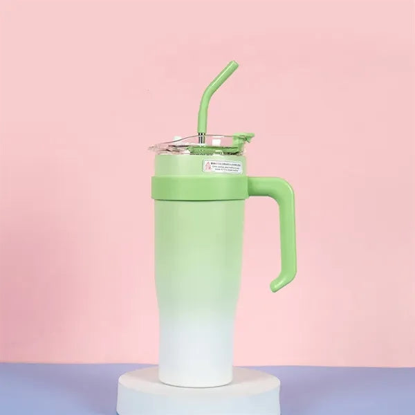 40oz Vacuum Tumbler with Handle & Straw