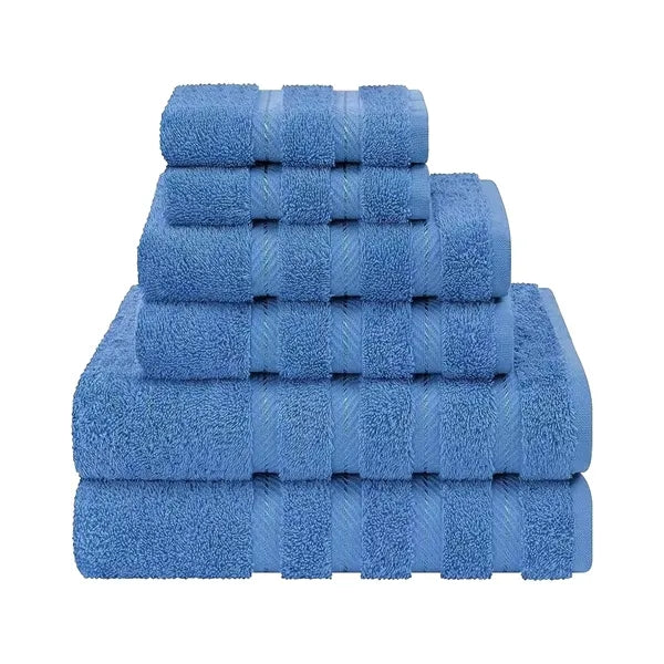 Luxury 6 Piece Towel Set - 100% Cotton