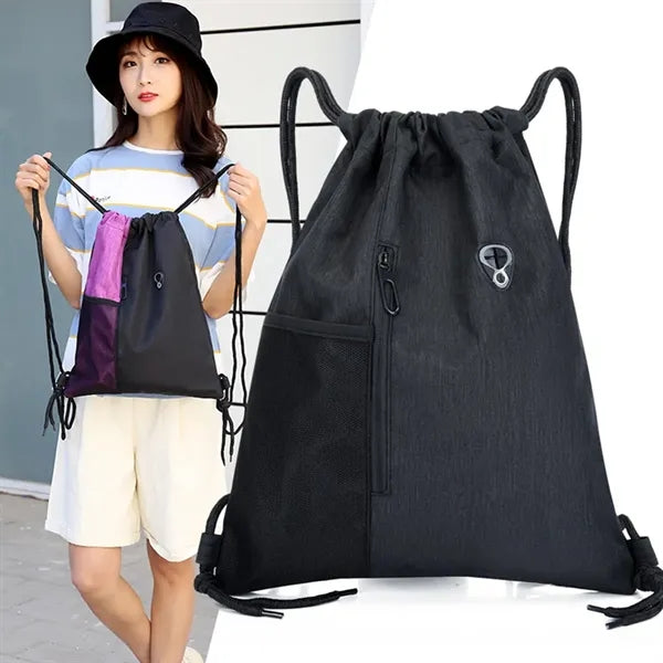 Drawstring Backpack Sports Gym Sackpack