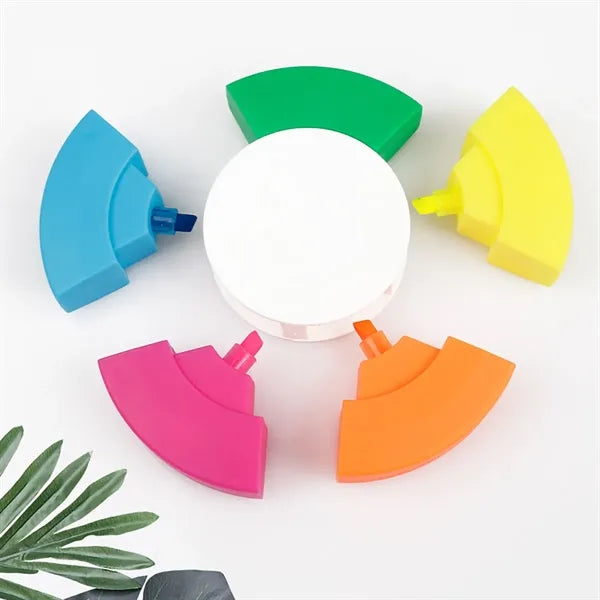 Round Marker Graffiti Painting Kids 5 Colors Highlighter Pen
