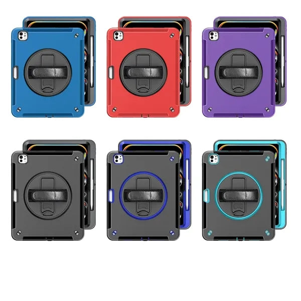 iPad 13 Pro 2024 M4 Hand strap Case w/Shoulder Strap