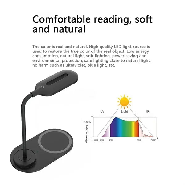 10W Eye Protection Wireless Charging LED Desk Lamp Lighting