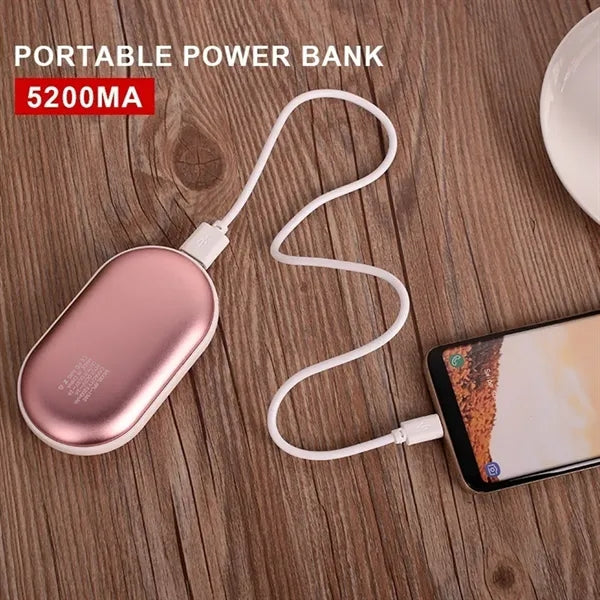 2-in-1 5200mah Electric Portable Hand Warmer & Power Bank