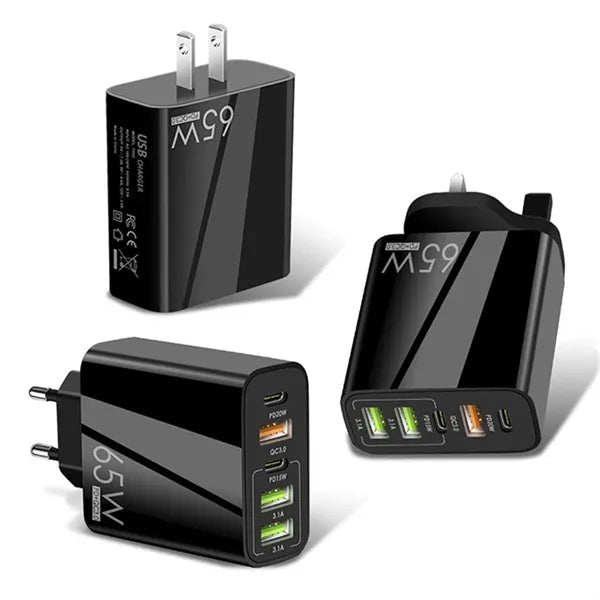 65W Multi-Port Wall Charger Plug