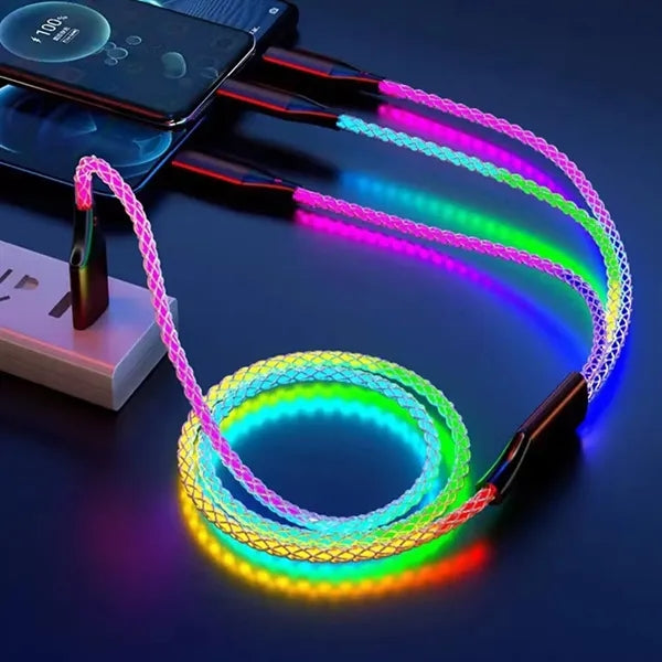 7-Color Gradient RGB 3-in-1 Charging Cable