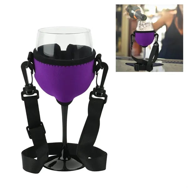 Wine Neoprene Sleeve Neck Strap