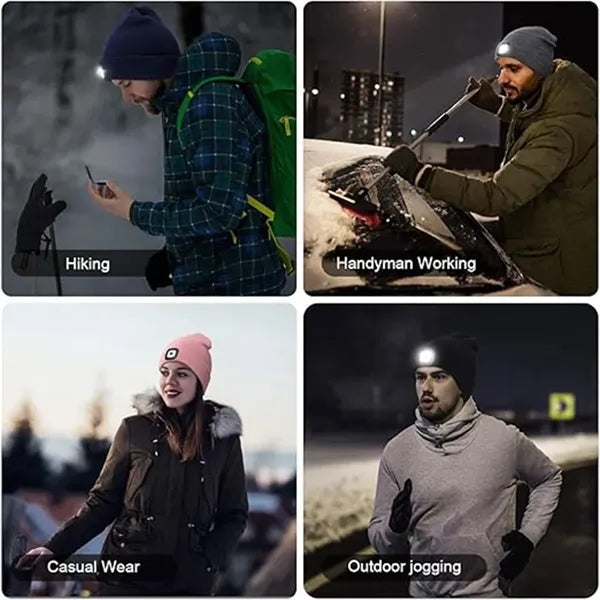 Rechargeable Led Beanie Hat With Light