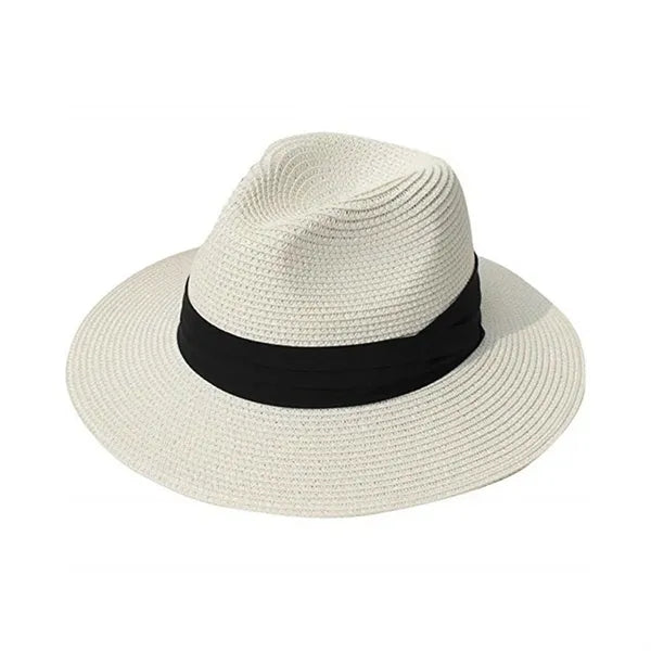 Women's Wide Brim Straw Panama Hat - UPF 50+