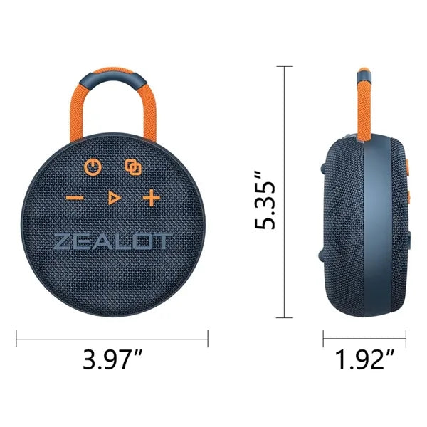 Waterproof & Portable Bluetooth Speaker With Carabiner