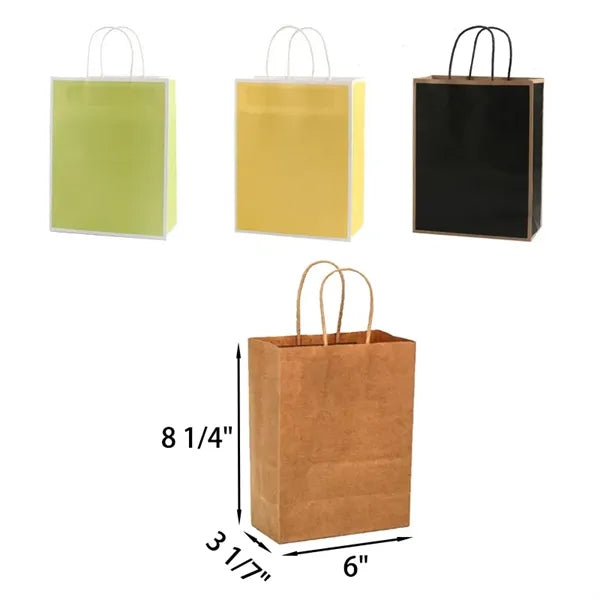 Eco-Friendly Kraft Paper Bags with Handles - Gift, Retail