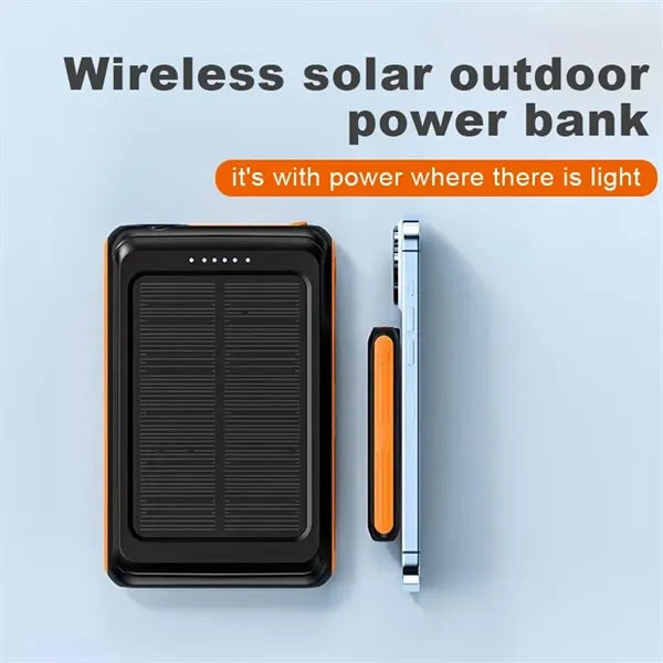 Mini 5000mAh Waterproof Solar Wireless Outdoor Power Bank