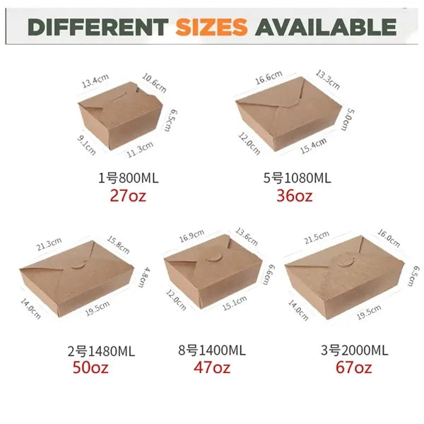 67 Oz Microwaveble Kraft Lunch Box