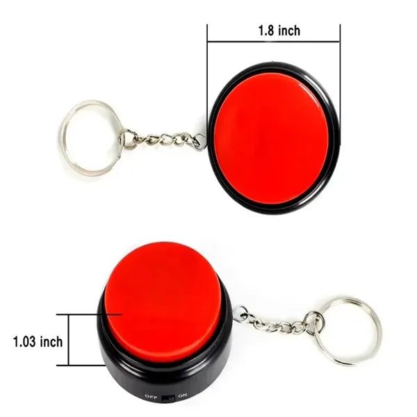 Button Sound Key Ring Voice Recorder Talking Keychain