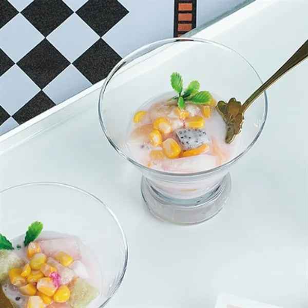 Dessert Cup Ultra Clear See Through Thick Solid Base Glass