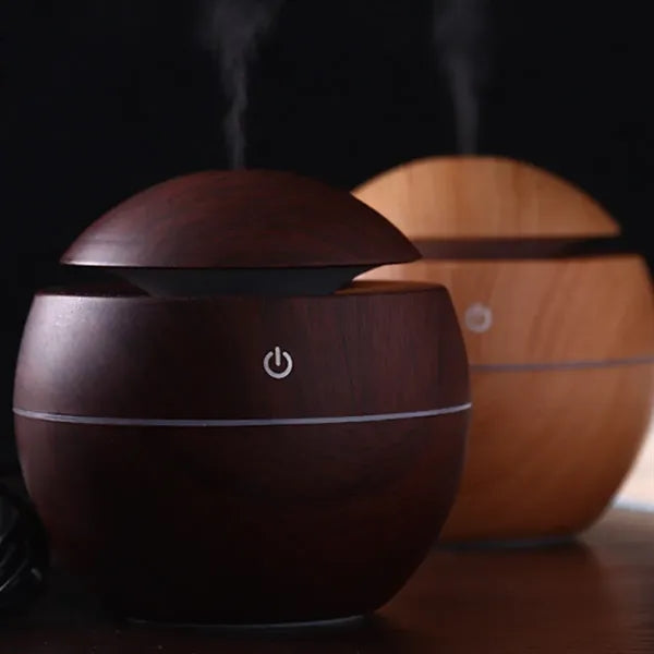 Portable Quiet Wood Grain Mini Essential Oil Diffuser