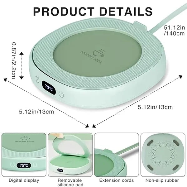 Mug Smart Warmer for Desk with 3 Temp Settings