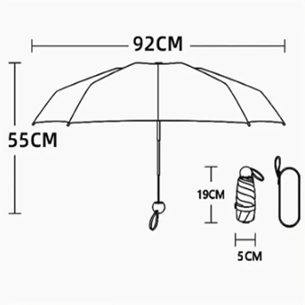 Capsule Case Mini Six-Bone Umbrella