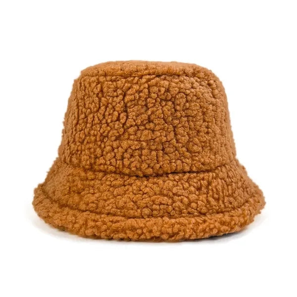 Lamb Wool Furry Bucket Hat