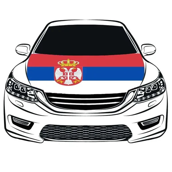 Flexible Polyester Coupe MPV Car Hood Flag Various Colors