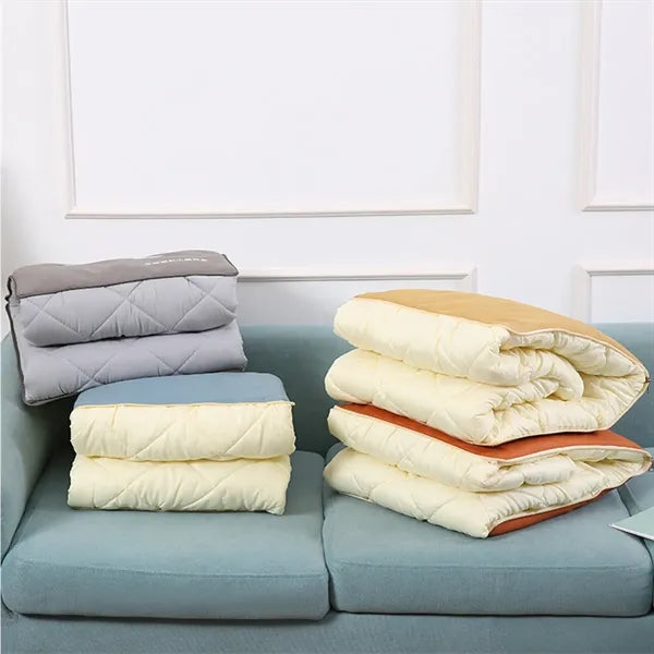 2 In 1 Foldable Blanket Throw Pillow