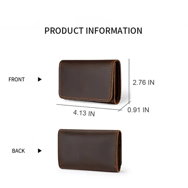 Extra Small Cowhide Trifold Wallets with Multiple Slots