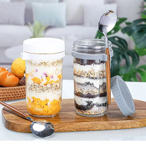 Overnight Oats Containers With Spoon And Lid