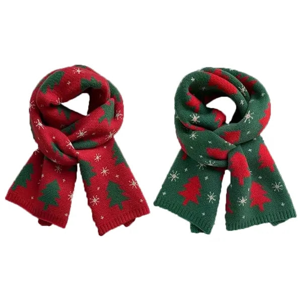 Christmas Knitted Scarf Warm Gift