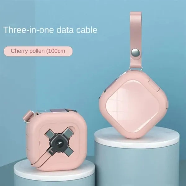 Full Storage 3 In 1 Retractable Charging Cable