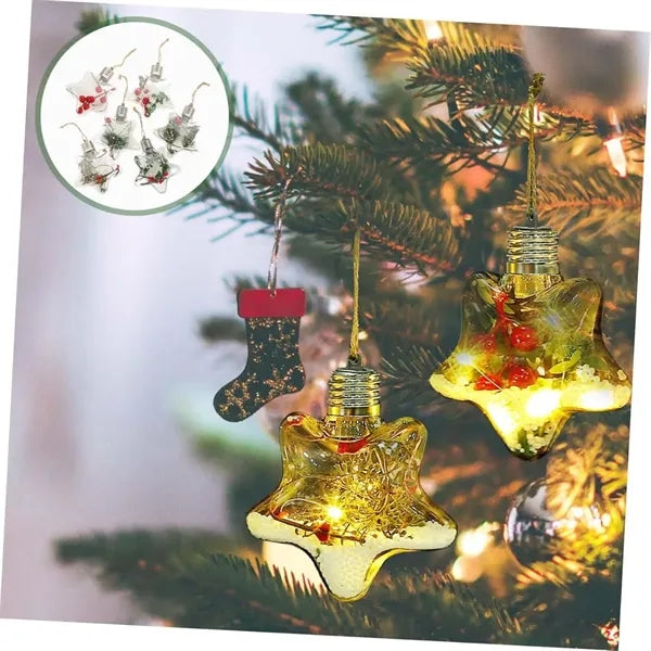 Clear DIY light bulb hanging ornaments LED Christmas ball