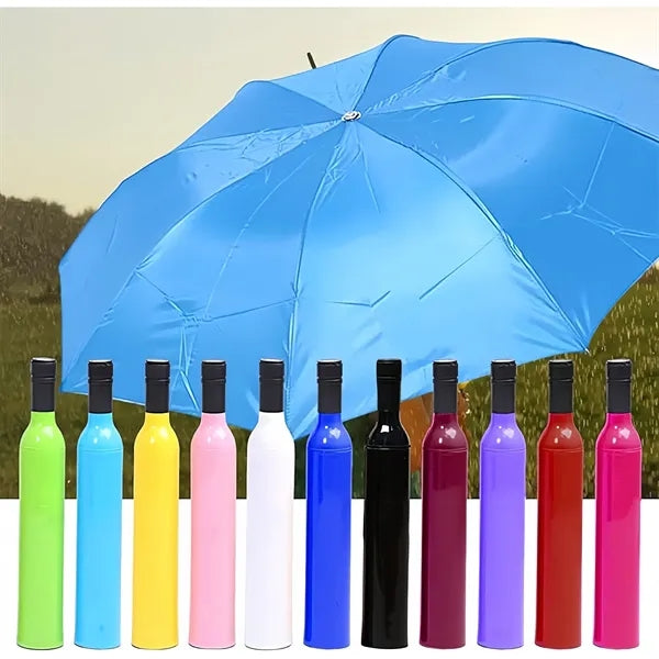 All Weather Wine Bottle Shaped Umbrella