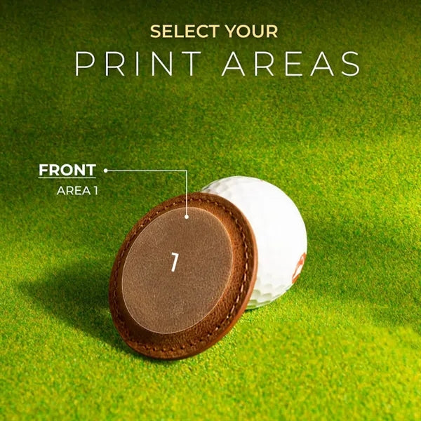 Personalized Leather Golf Ball Markers Unique Customizable