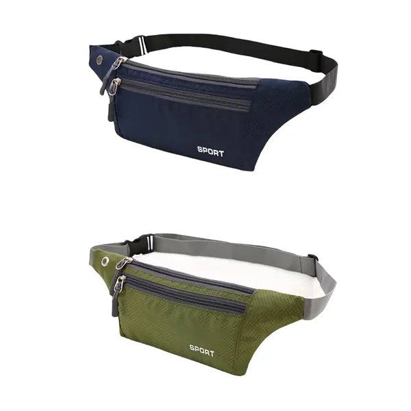 Portable High Quality Sport Waist Bag With Zippers