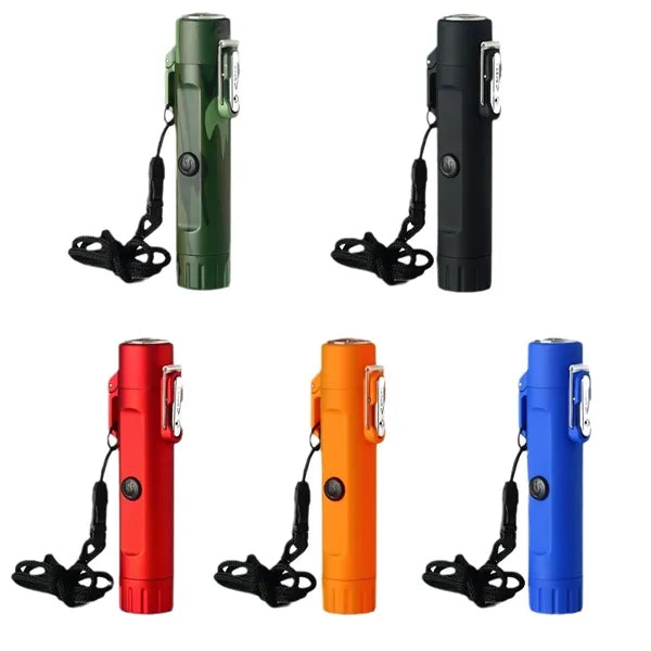 Waterproof Windproof Arc Lighter with Flashlight & Compass