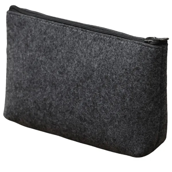 Portable Felt Pencil Bag Stationery Storage Zipper Pouch