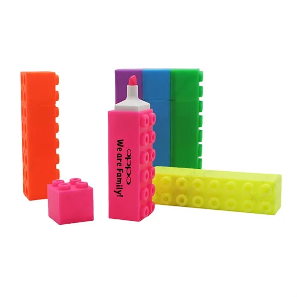 Customizable Building Bricks Stacking Magic Highlighter Pen