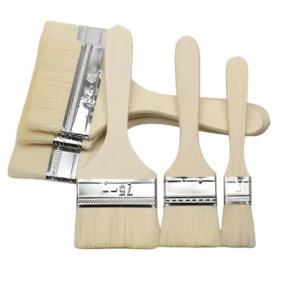 Customizable Long Wooden Wool Handled Soft Bristle Brush