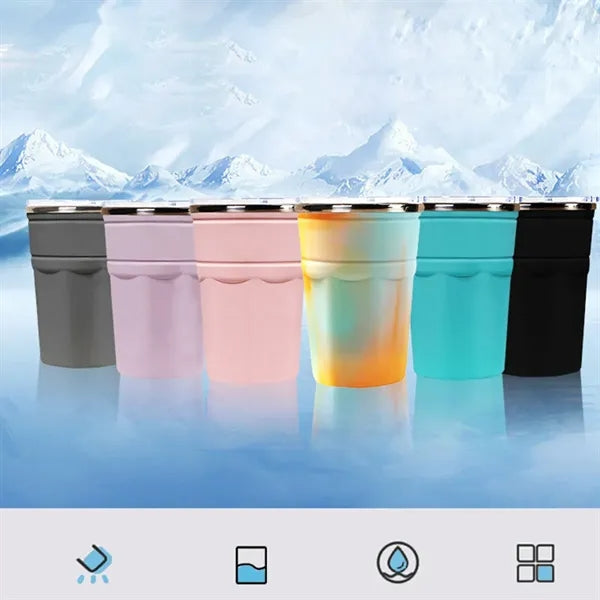 Large capacity stainless steel frozen refrigeration cup