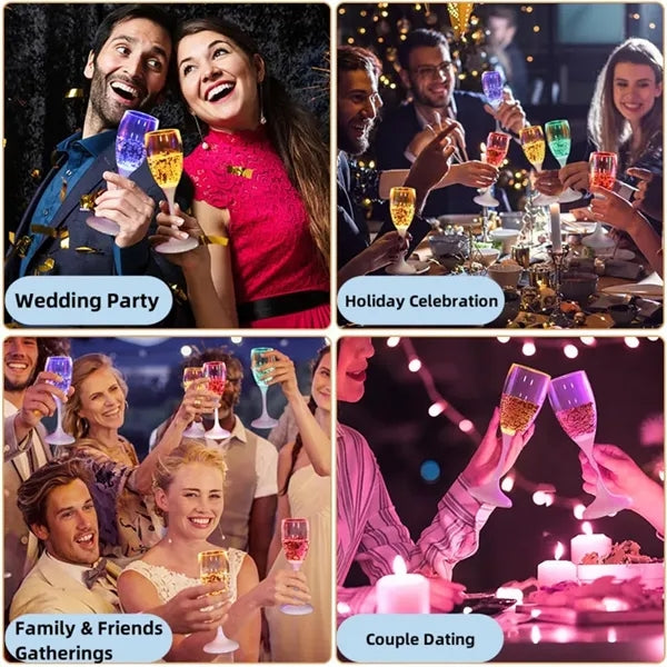 Led Light Up Cups Wine Champagne Flutes
